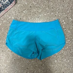 Size 6 Light Blue Speed Up Lululemon shorts